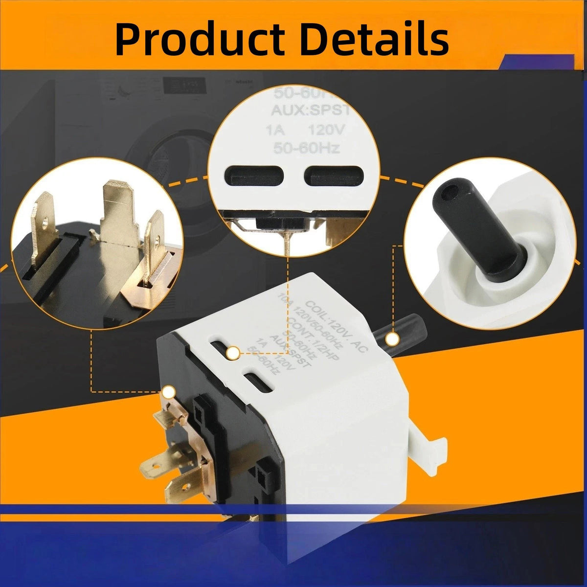 Dryer Start Switch for Inglis Crosley Replaces PS11741493 AP2947429 Durable