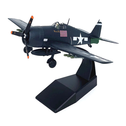 WWII Fighter Aircraft Model F6F Hellcat 1:72 Scale For Alloy Display