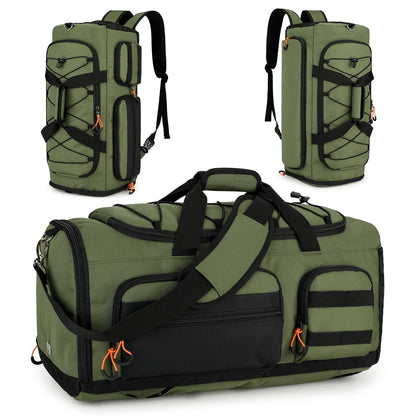 Searock 45L Gym Bag for Men, 3-In-1 Duffle Backpack Travel, Green