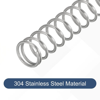 uxcell 50Pcs 304 Stainless Steel Compression Springs, 0.5mm x 6mm x 6mmx15mm