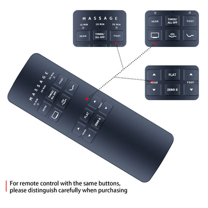 For Serta Motion Perfect 2.0 258B 75310 Adjustable Bed Remote Control