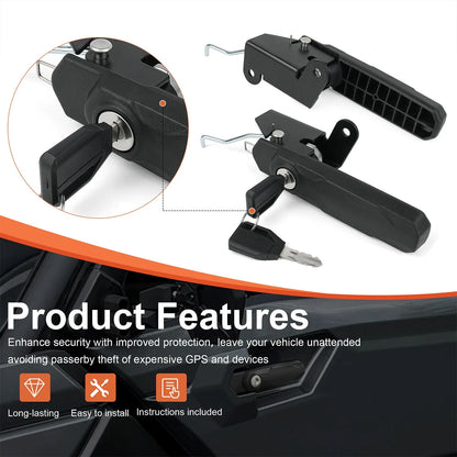 Front Deluxe Door Locks Upgrade Kit For Can-Am Defender 2017-2025 715009951