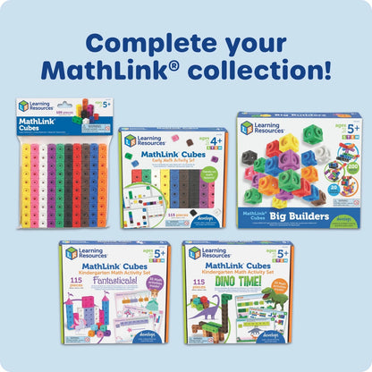 Learning Resources MathLink Cubes - Set of 100 Cubes, Ages 3/4in, Multicolor