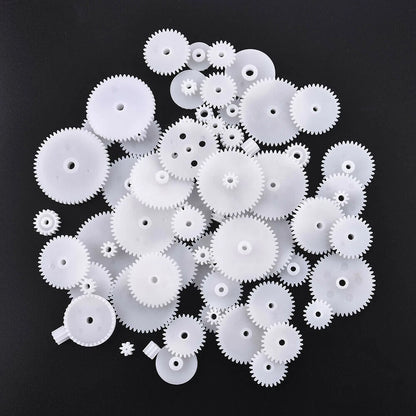 58Pack Different Size Plastic Gear Modulus 0.5 Assortment RC Car Robot Toy Motor