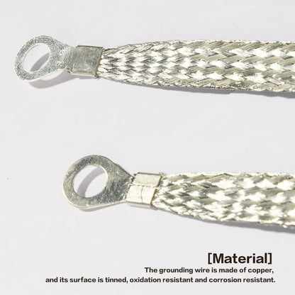 Universal Flat Braided Copper Ground Strap,Professional Vehicle Grounding...