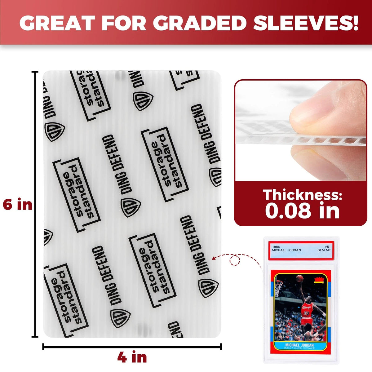 Card Protectors Trading Cards Shipping Supplies, 110-Pack Semi-transparent