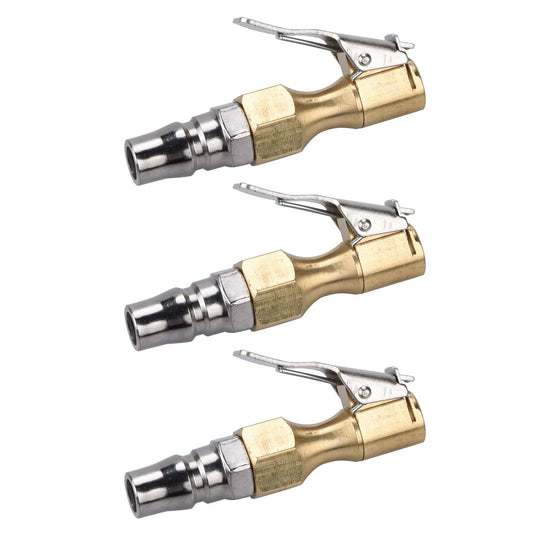 Manual Lock-on Air Chuck Tire Inflator Nozzle connect to most  pneumatic tools