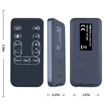 Remote Control For Grundig GSB 800 GSB-810 GSB810 Bluetooth TV Soundbar System