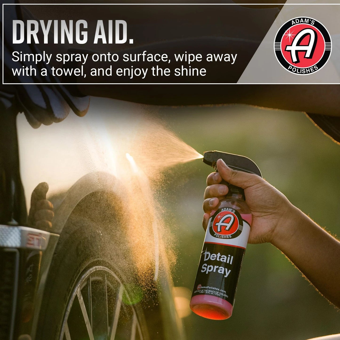 Adam's Detail Spray (16 fl. oz) - Quick Waterless Car Detailer | 16 oz