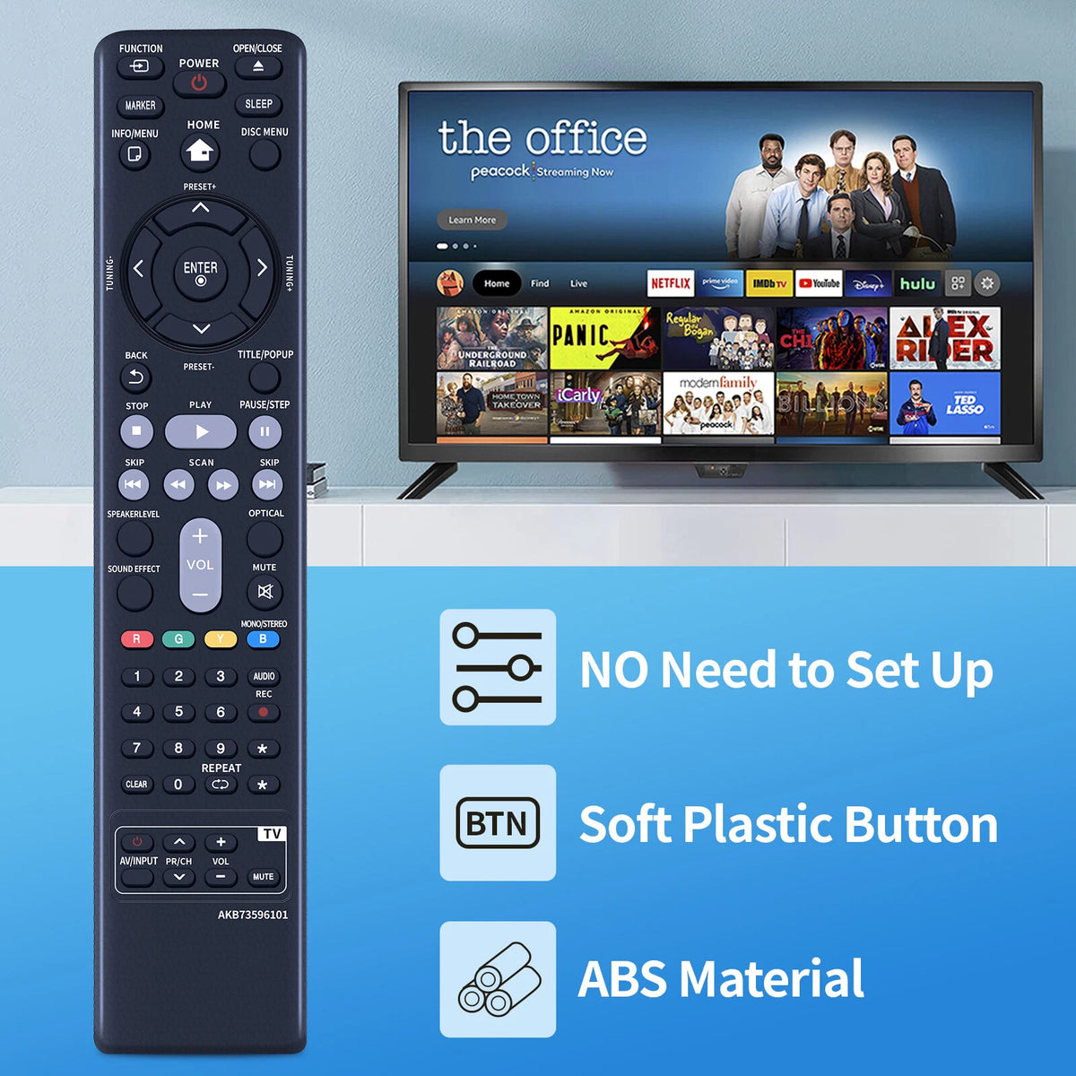 AKB73596101 Remote Control For LG Home Theater System BH6720S BH6820SW