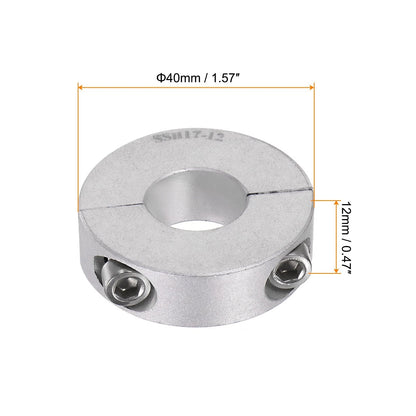 HARFINGTON 2pcs Double Split Shaft Collar for 17mm Set Screw Bore