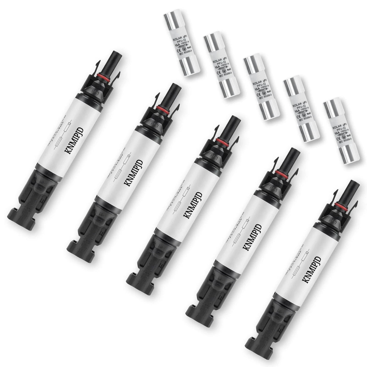 KNMIPJD Solar Fuse Holder 15Amp 1000V Panel 5PCS 15A mc4
