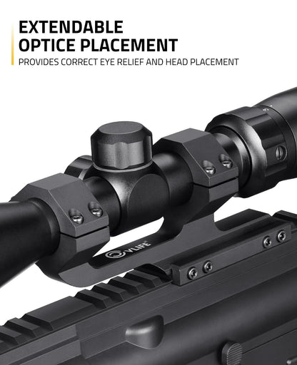 CVLIFE Cantilever Scope Mounts 1 inch, Offset Dual Ring 1 Inch, Black