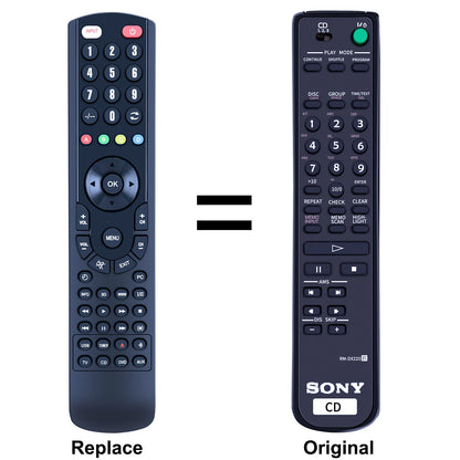 RM-DX220 Replace Remote For Sony Compact DVD Player CDP-CX205 CDP-CX230 CDPCX235