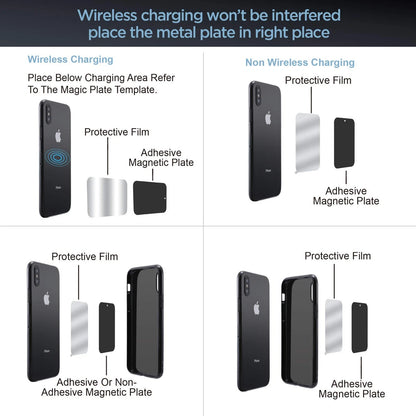 IPOW Long Arm 7.6" Magnetic, Black Magnetic Phone Mount