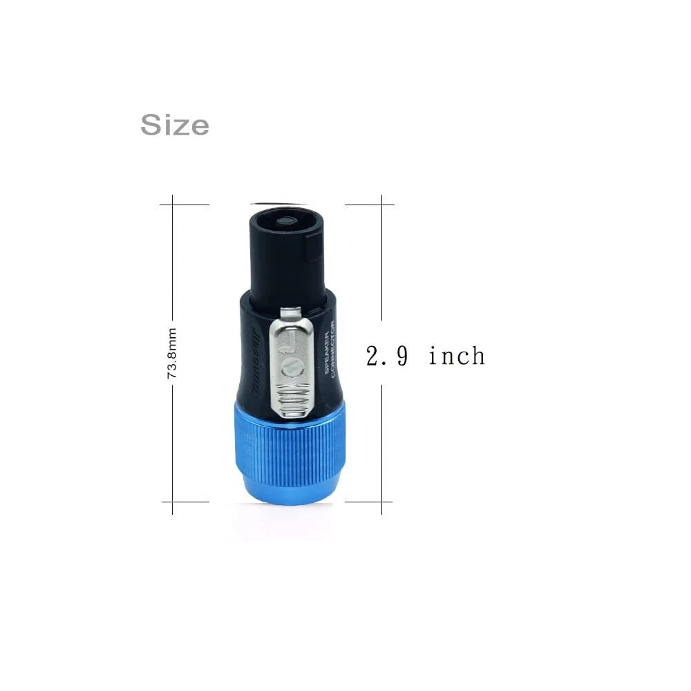Speakon to 1/4 Adapter na4ljx Connector 8 cm (Length), - 2PCS