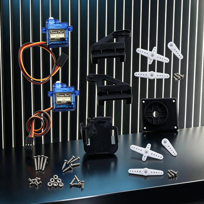 2pcs Servo With Arm Pan-Tilt 2-Axis Servo Gimbal for FPV Quadcopter Car Plane