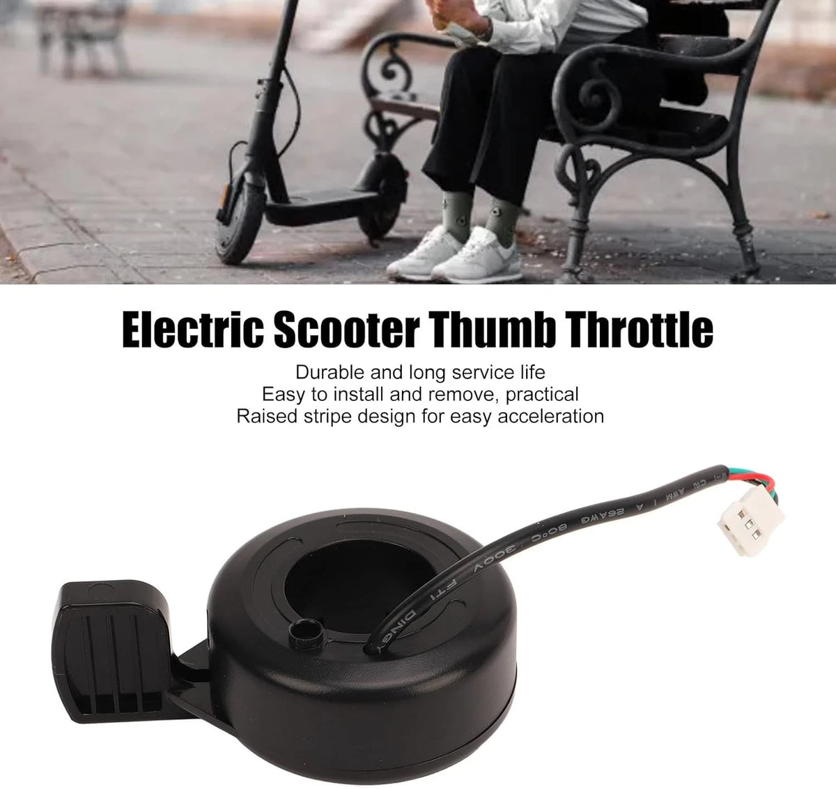 RiToEasysports Electric Scooter Brake and Throttle, Thumb Throttle Speed...