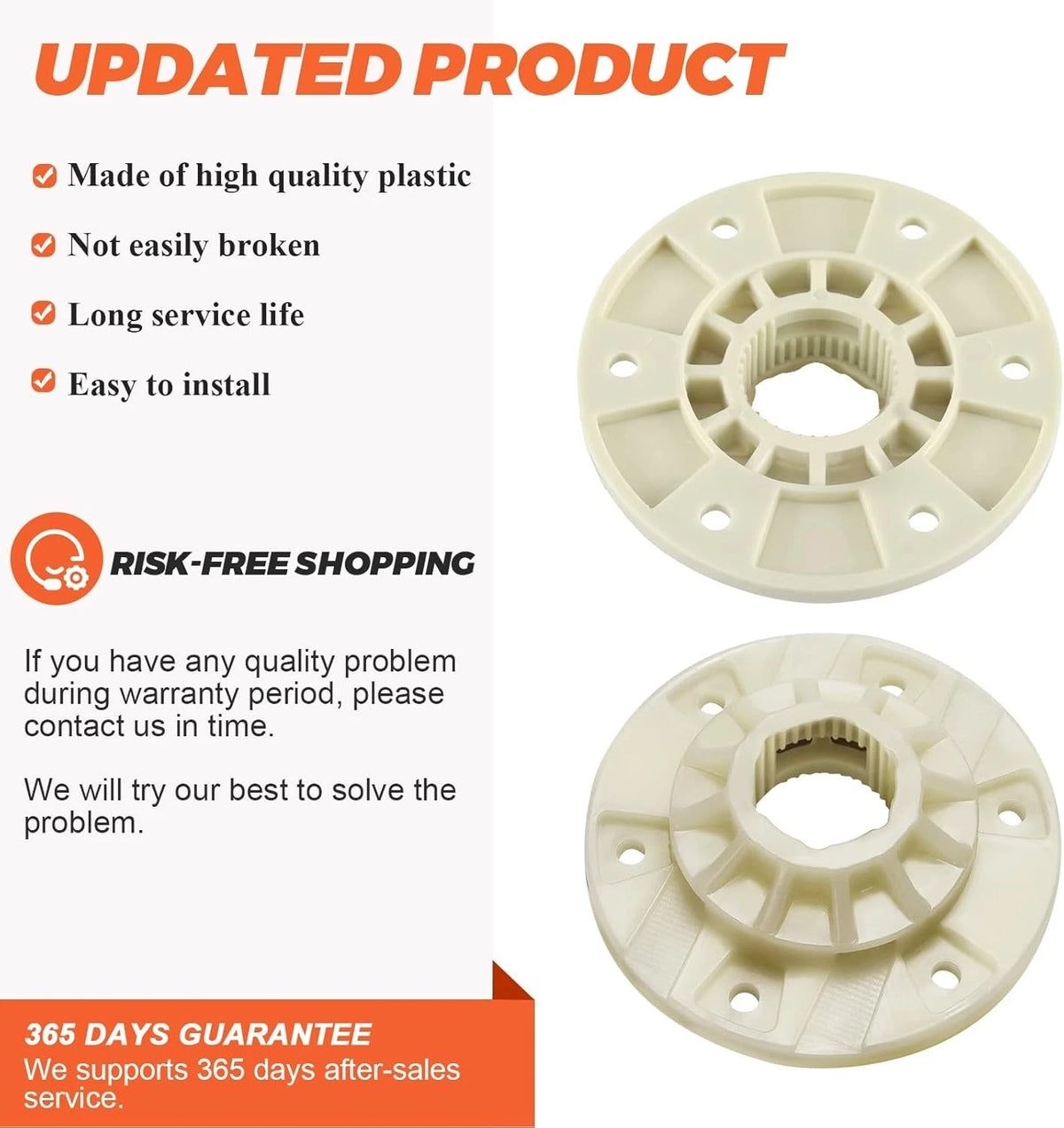 W10528947 W10396887 Washer Basket Driven Hub Kit 2025 UPGRADE Fits for white