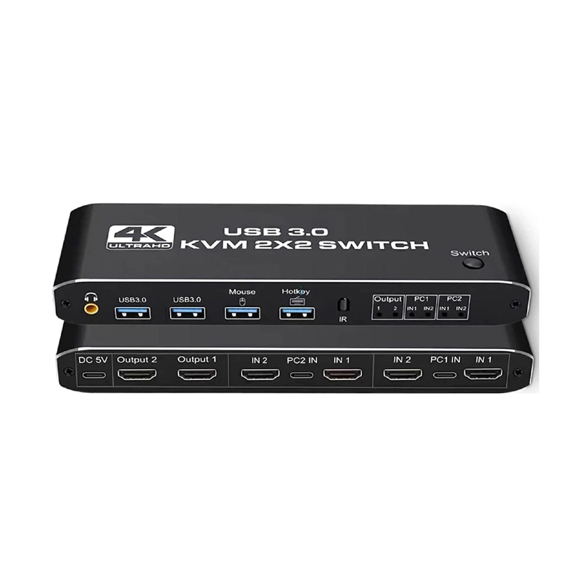 2 in 2 out Dual Monitor HDMI KVM Switch Display USB 3.0 HDMI KVM Switch