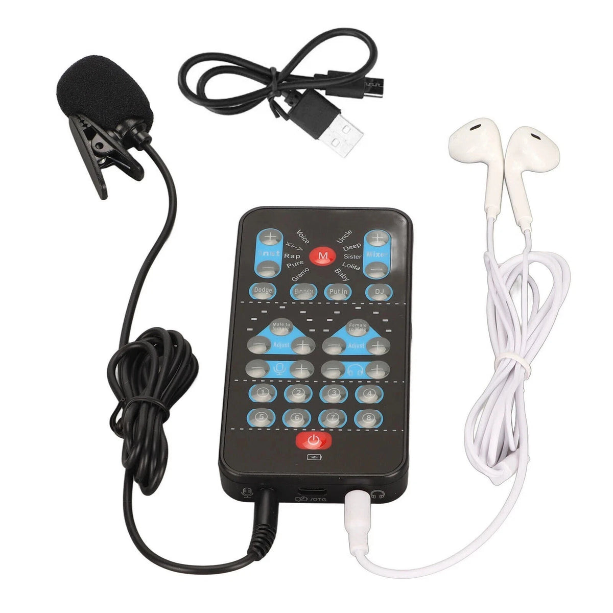 Portable Handheld Voice Changer With 8 Sound Effects For Karaoke Live Streaming