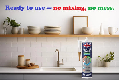 BONDIFY Waterproof White Wall & Floor Tile Grout Repair Kit 16oz/450g x 2