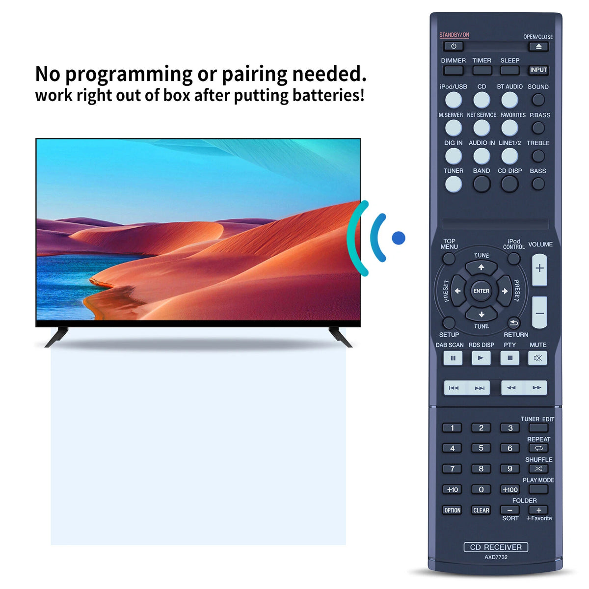 AXD7732 Remote Control For Pioneer Audio X-HM72 XC-HM82 X-HM82