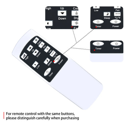 Remote Control For ZAFRO 8,000 BTU /10,000 BTU Portable Air Conditioners