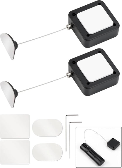 EKZ 7.5 ft Retractable Remote Control Cable Tether Lock with 2 Pcs, Black