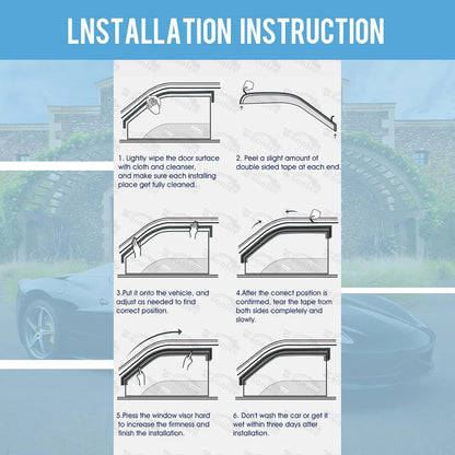 Outside Mount Window Visor Deflectors Rain Outlander Sport / ASX 2011-2023