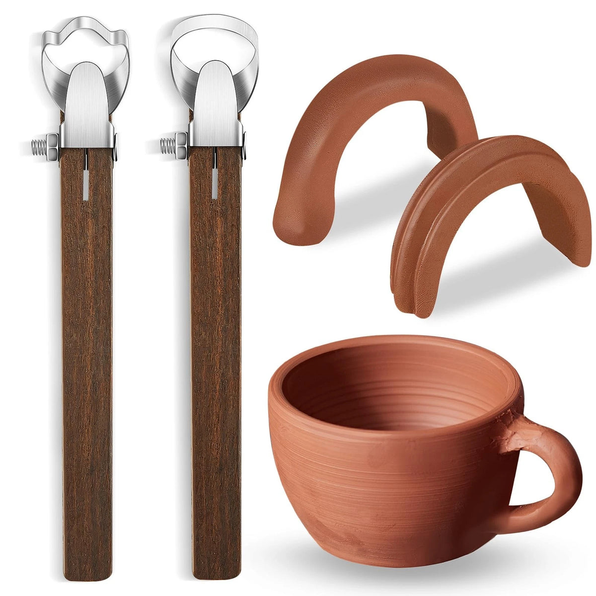 Therwen 2 Pcs Sculpture Scraper Pottery Carving Tool Classic Style