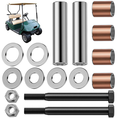 KyuerWK Golf Cart Spindle Bushing King Pin Tube Repair Kit, Fits EZGO bronze