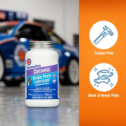 Permatex 24125 8 Fl Oz. (8 Vehicles), Ceramic Extreme Brake Parts Lubricant