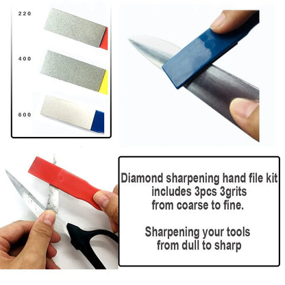 OSFTBVT Diamond Color Coded Mini Hone Kit 3Grits Red/Yellow/Blue-3pcs