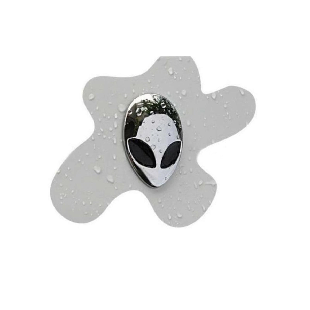 2PCS Chrome Metal 3D Alienware Head Auto Logo Sticker Badge Emblem Car Decal