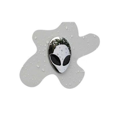2PCS Chrome Metal 3D Alienware Head Auto Logo Sticker Badge Emblem Car Decal