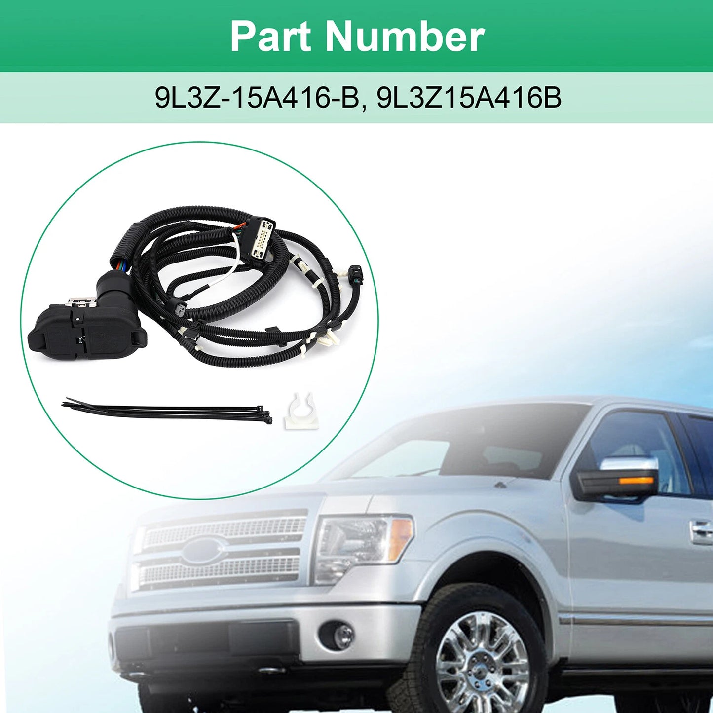 Trailer Tow Connector Harness For Ford F-150 2009-2014 9L3Z15A416B