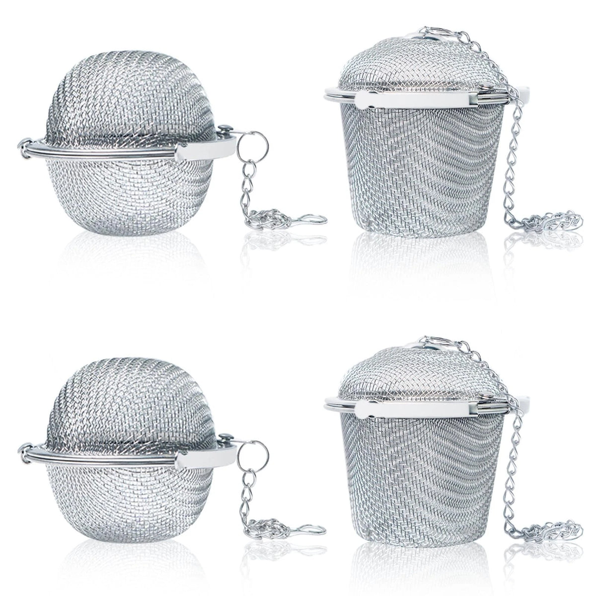 4 Pack Ultrasonic Cleaner Basket, Stainless Steel Mesh Basket Fine Silver