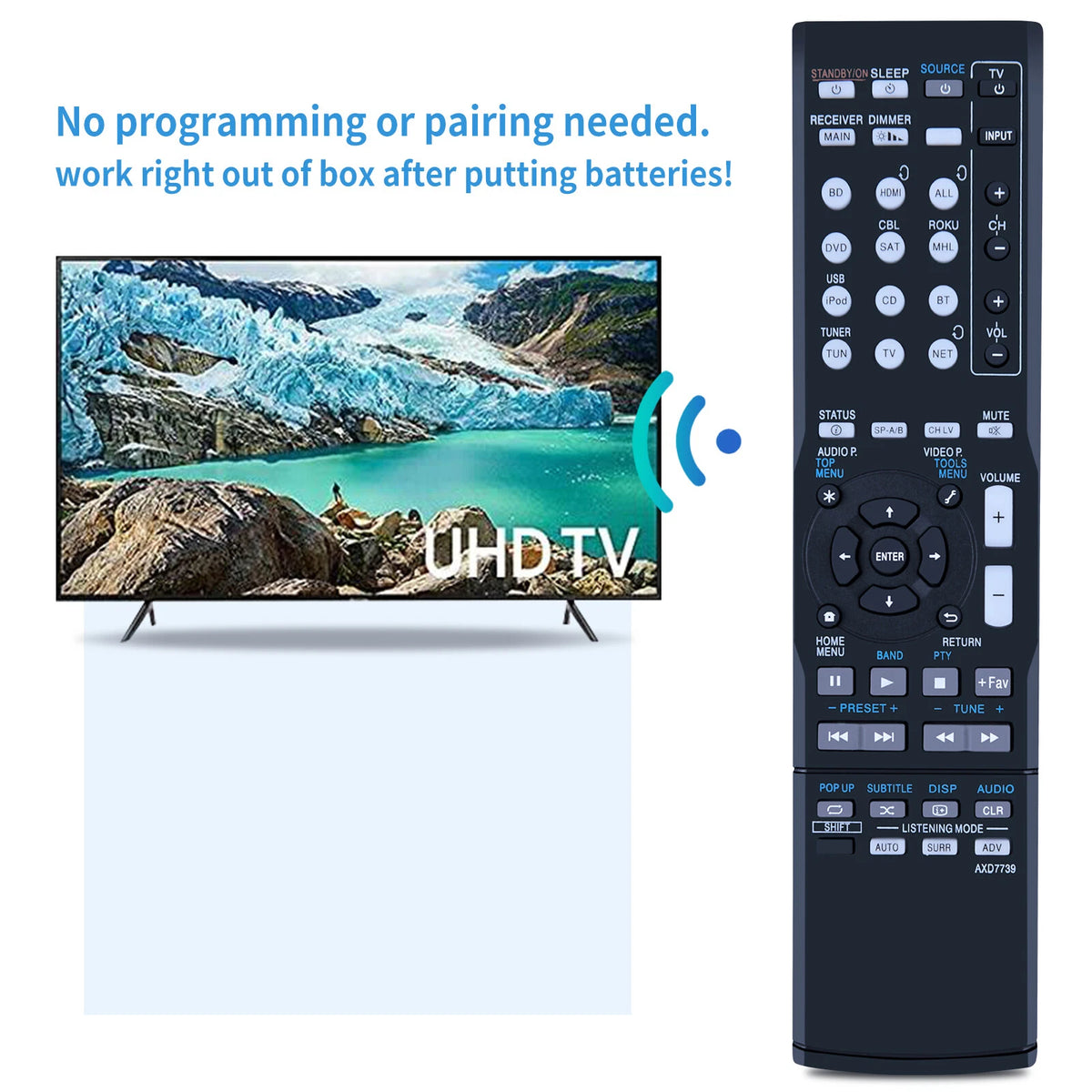 AXD7739 For Pioneer AV Receiver Remote Control VSX-95 VSX-1130-K VSX-830-K