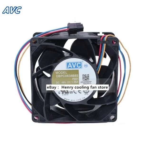 AVC fan DBPC0838B8S DC 48V 1.35A 80*80*38MM 4-wire Server/ CPU Cooling Fan PWM