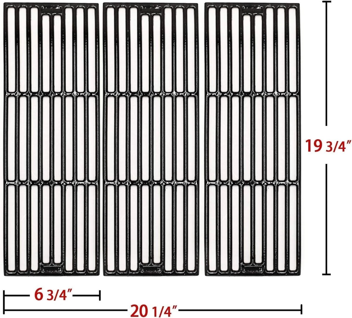 Hongso Grill Parts for Chargriller 5050, PS Heat Plates & Cast lron Grates