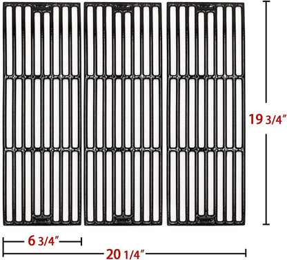Hongso Grill Parts for Chargriller 5050, PS Heat Plates & Cast lron Grates