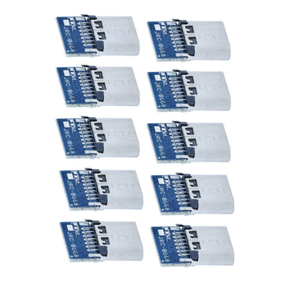 10Pcs USB Type-C 14 pin Connector Breakout P-CB Board Female Socket Type-C 2.0 m