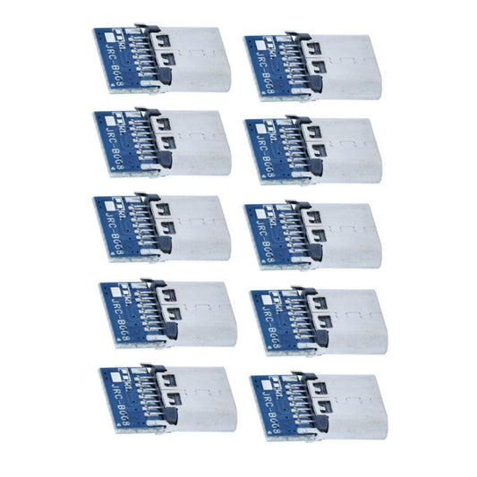 10Pcs USB Type-C 14 pin Connector Breakout P-CB Board Female Socket Type-C 2.0 m
