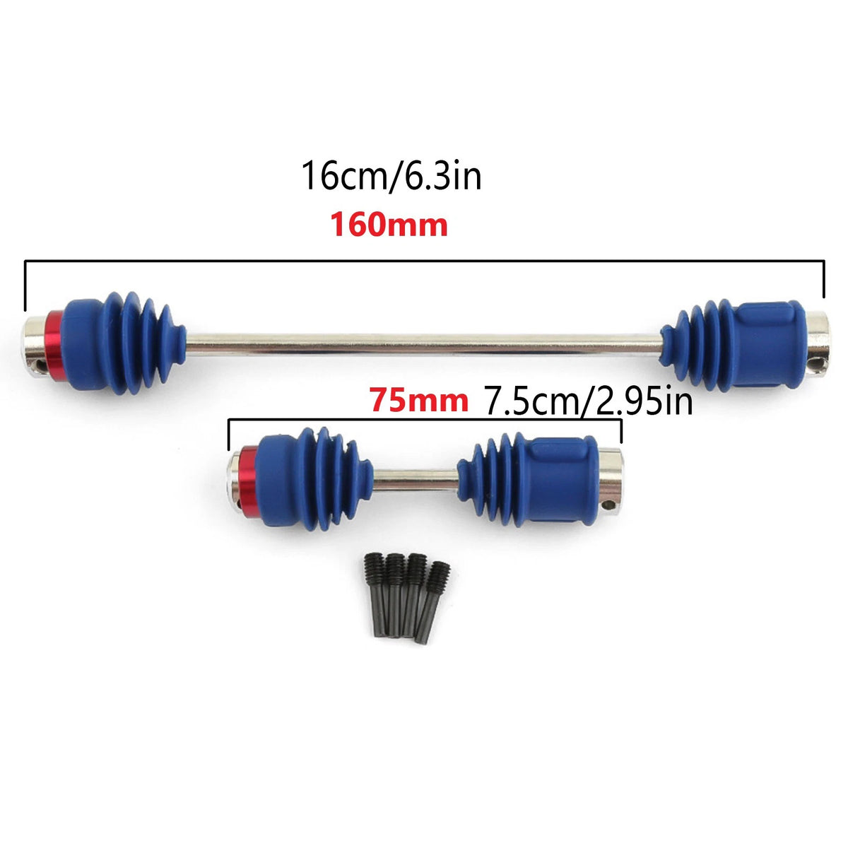 1Set #8655R Front Rear Center Drive Shaft For TRAXXAS E-REVO 2.0 1/10 RC Car