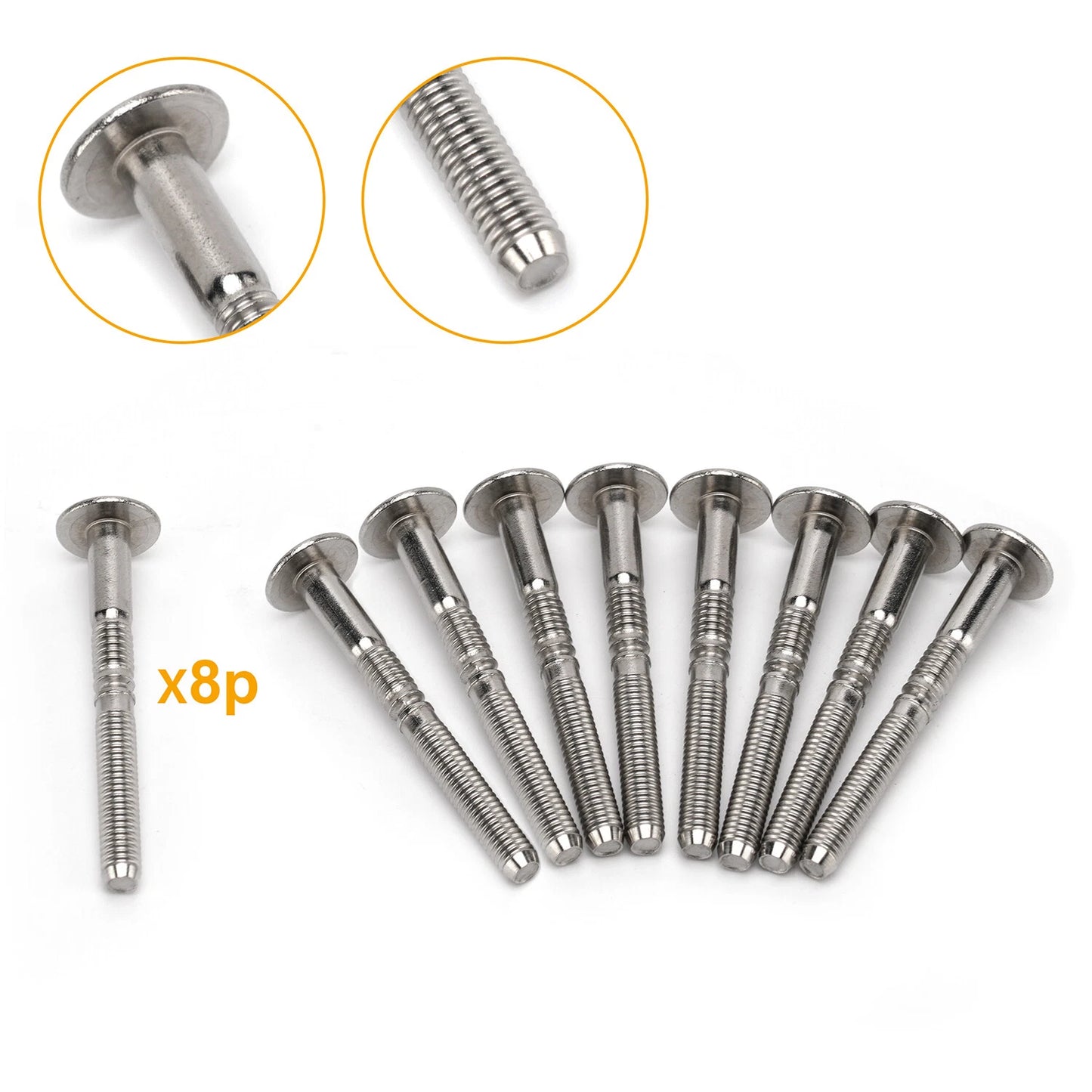 For Peterbilt 379 Front Grill Huck Rivet Kit Stainless Steel