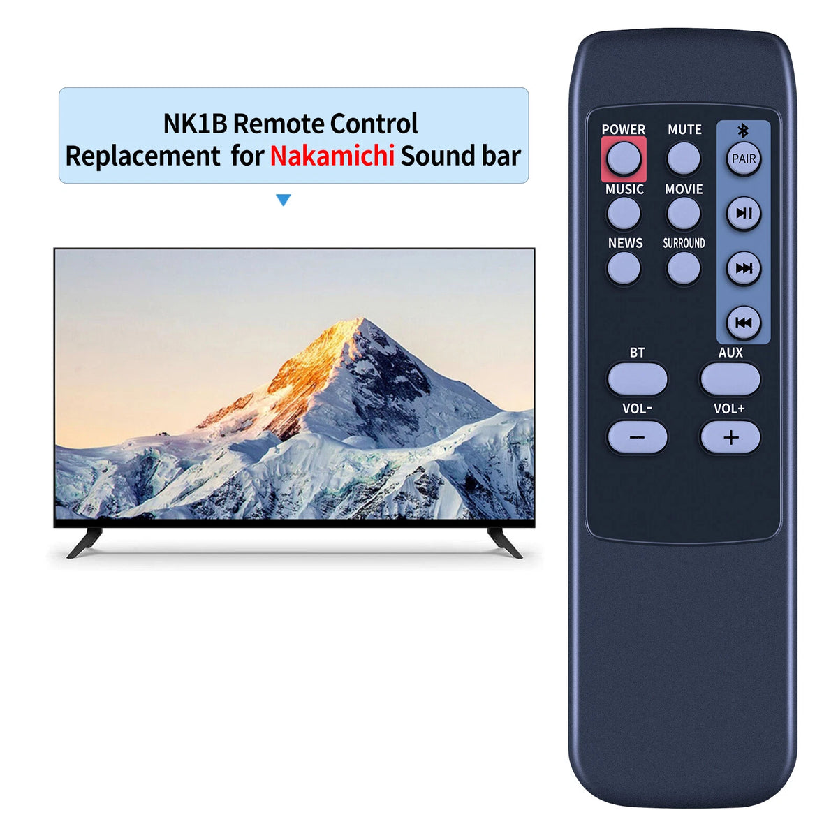 Remote Control For Nakamichi NK1B Soundbar Home Theatre System