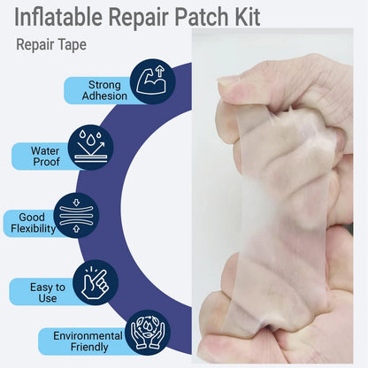 3 in x 7 ft Roll TPU Pool Patch Repair Kit for Air 3 x 7 ft, transparent
