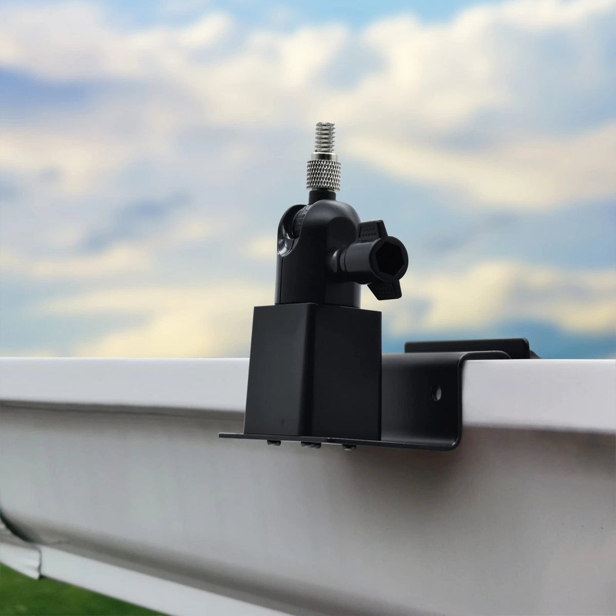 Holicfun Universal Solar Panel Gutter Mount for Ring, Arlo, Eufy, Wyze, White