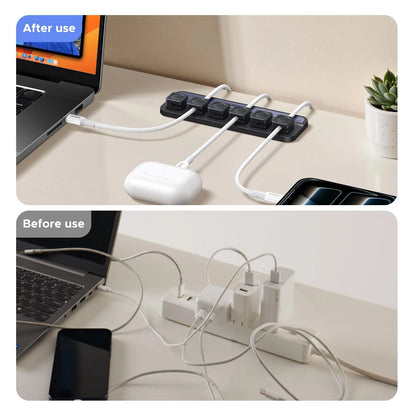 UGREEN Desk Cable Organizer, Magnetic Cord Holder 6 Pack, Silicone Cable...